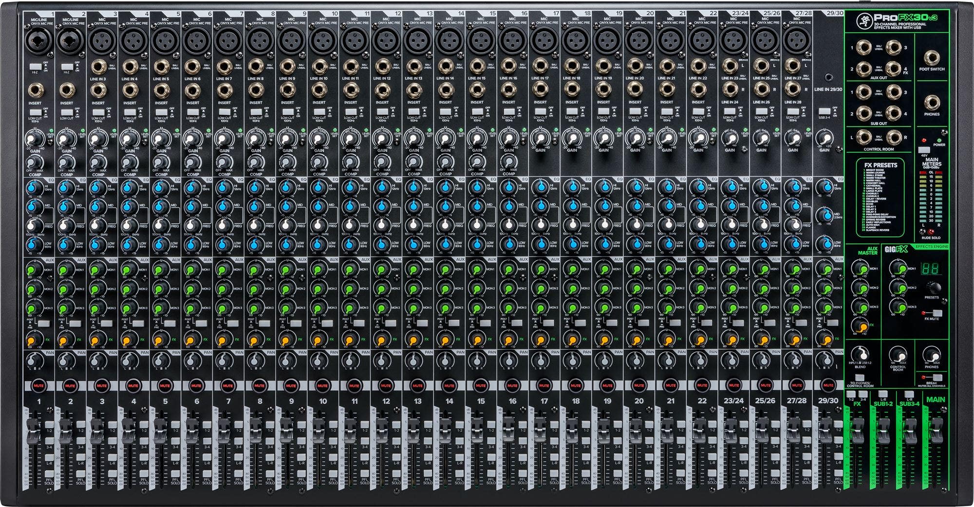 Mackie ProFX30v3 30-Channel Professional USB Mixer With Effects