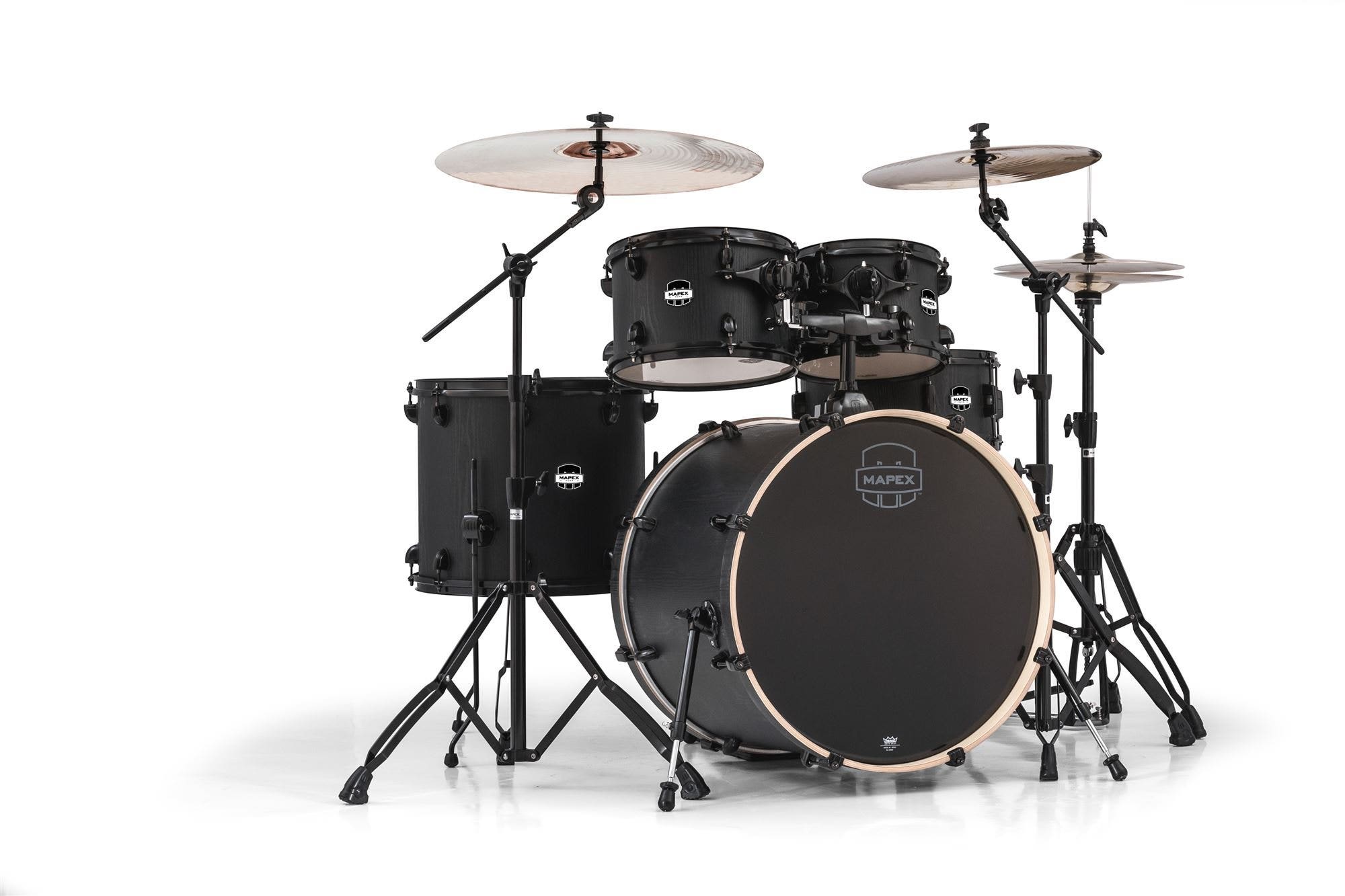 Mapex Mars Limited Rock 5-Piece Shell Kit Black Hardware on Nightwood