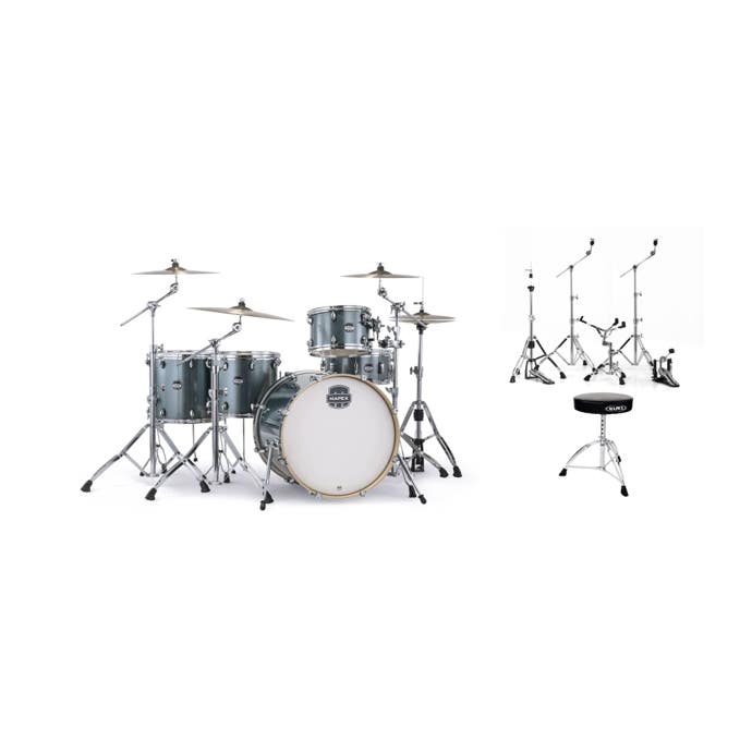 MAPEX HP6005EB Mars 600 Series Hardware Pack con pedale singolo P600, placcato nero MAPEX HP6005EB Mars 600 Series Hardware Pack con pedale singolo P600, placcato nero