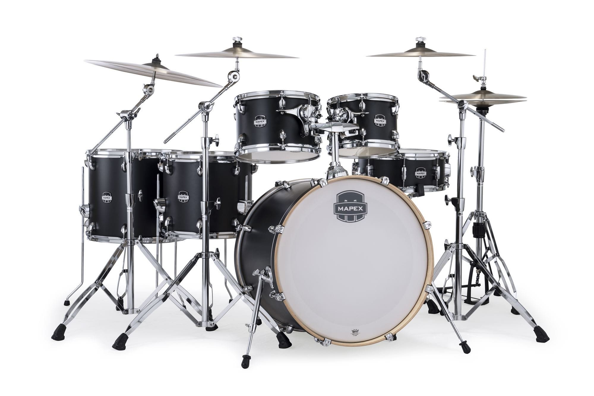 Mapex Mars Maple 6-Piece Studioease Shell Kit Matte Black