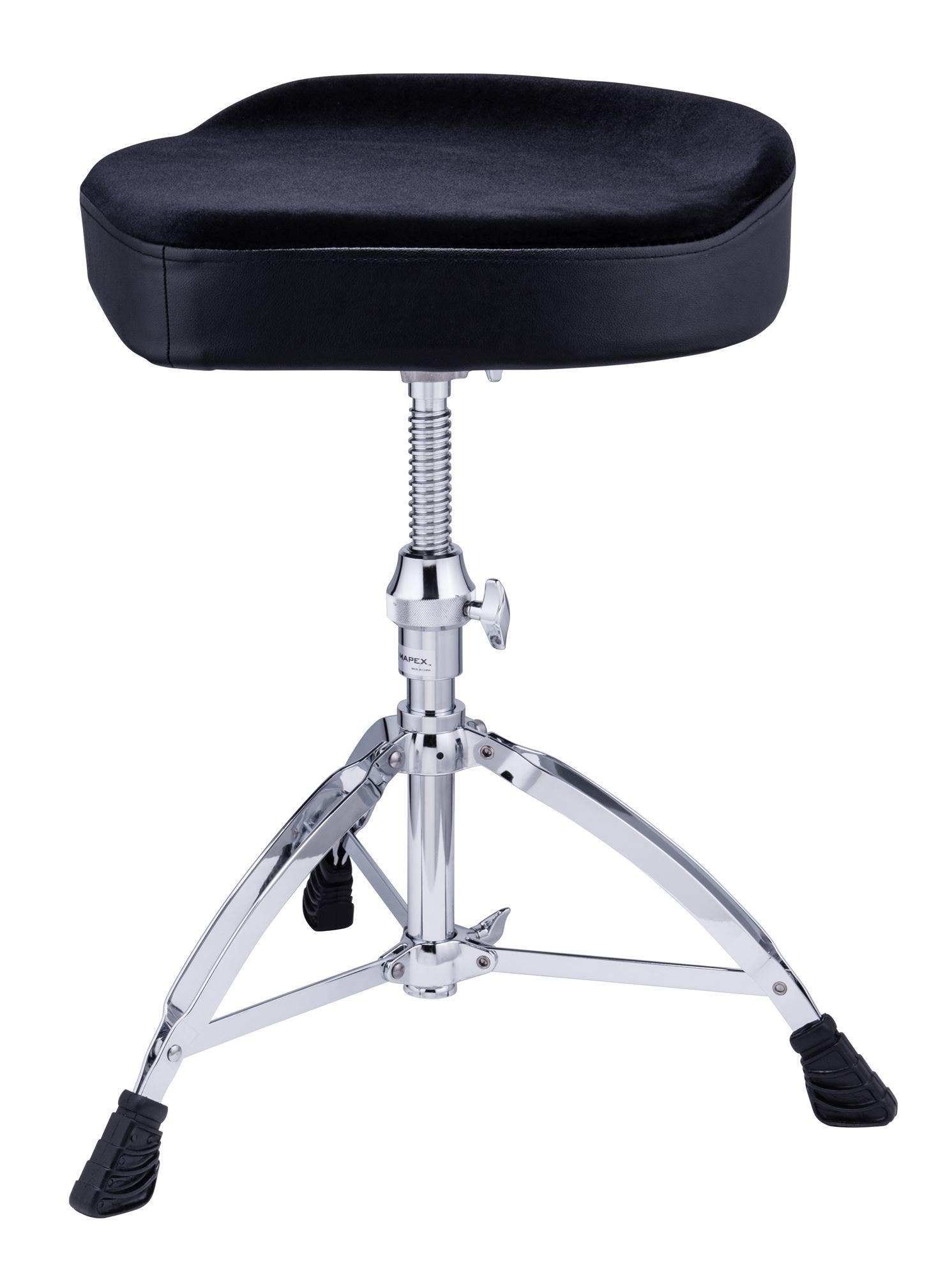 Mapex T685 Saddle Blk Cloth Threaded Dbl Brace Bas