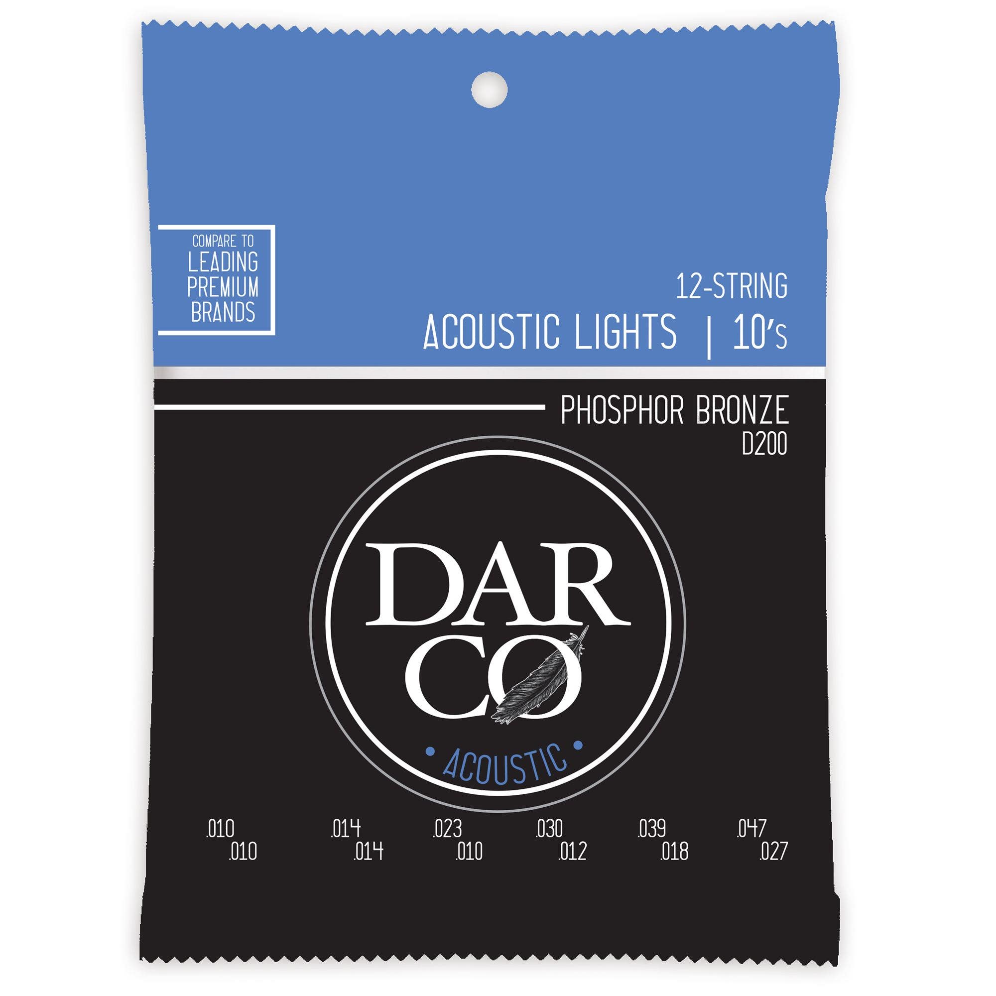 Darco D200 12-String Phosphor Bronze Acoustic Set