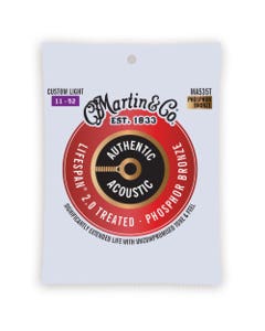 Martin Authentic Acoustic Lifespan 2.0 92/8 Phosphor Bronze Strings