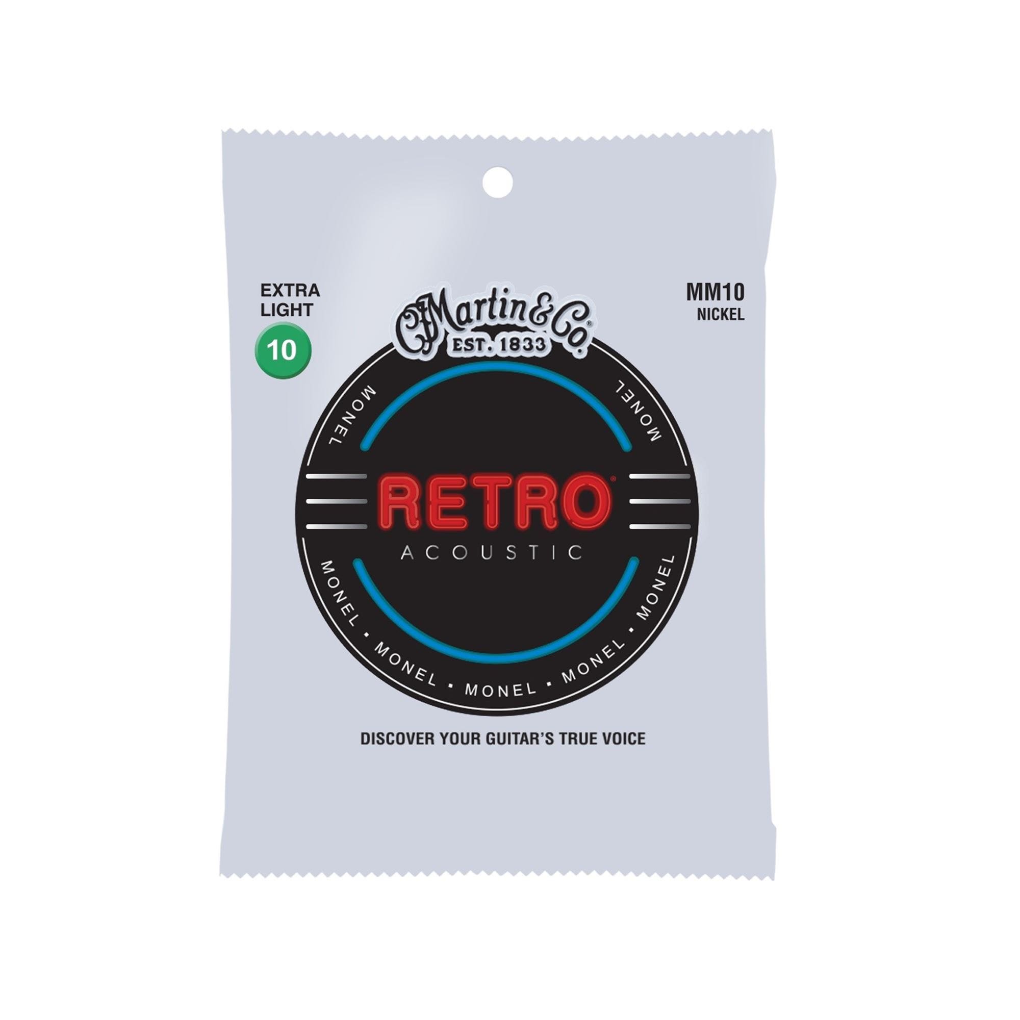 Martin 41Y19MM10 Retro Monel Acoustic Guitar Strings Extra Light