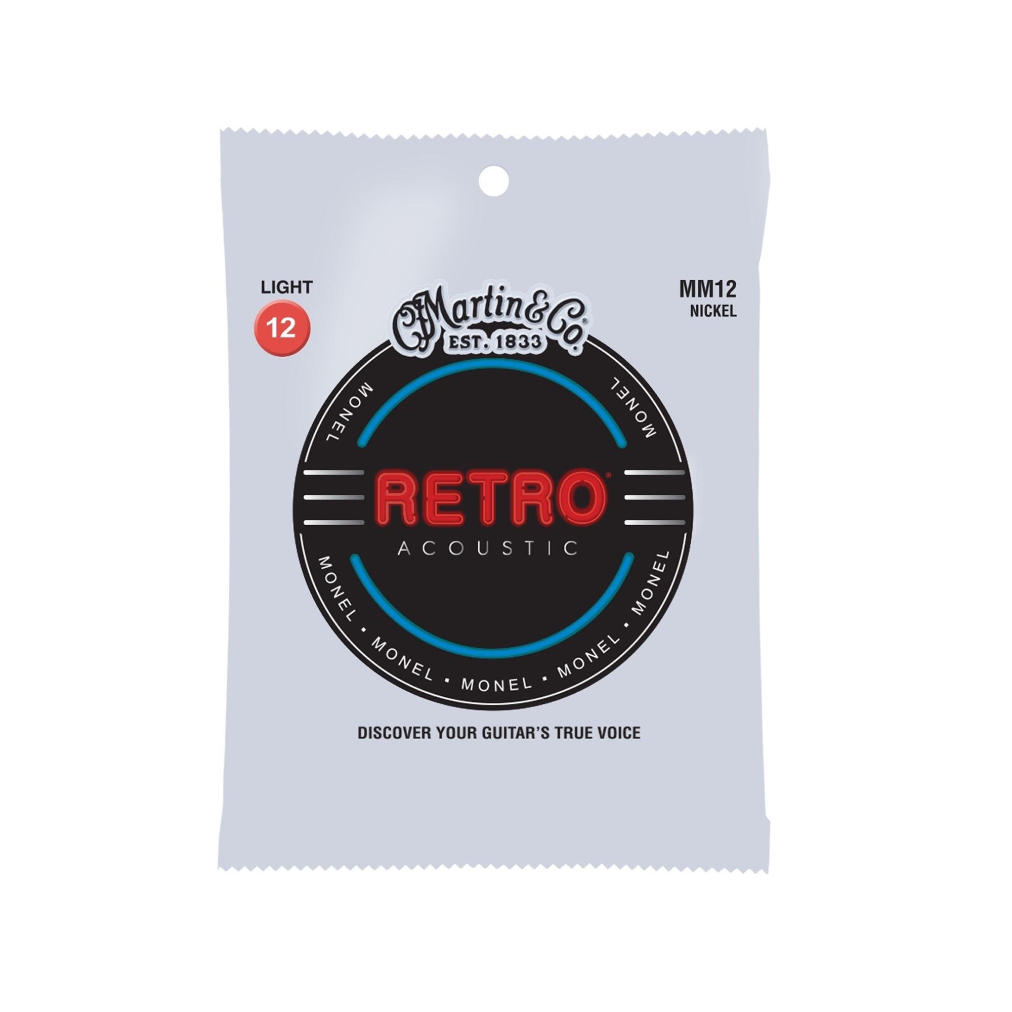Martin 41Y19MM12 Retro Monel Acoustic Guitar Strings Light