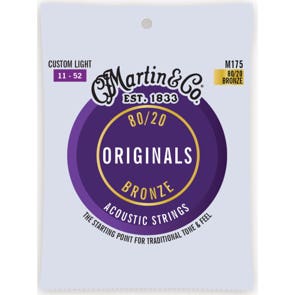 Martin M175 Original Acoustic Guitar Strings 80/20 Bronze Custom Light 11-52