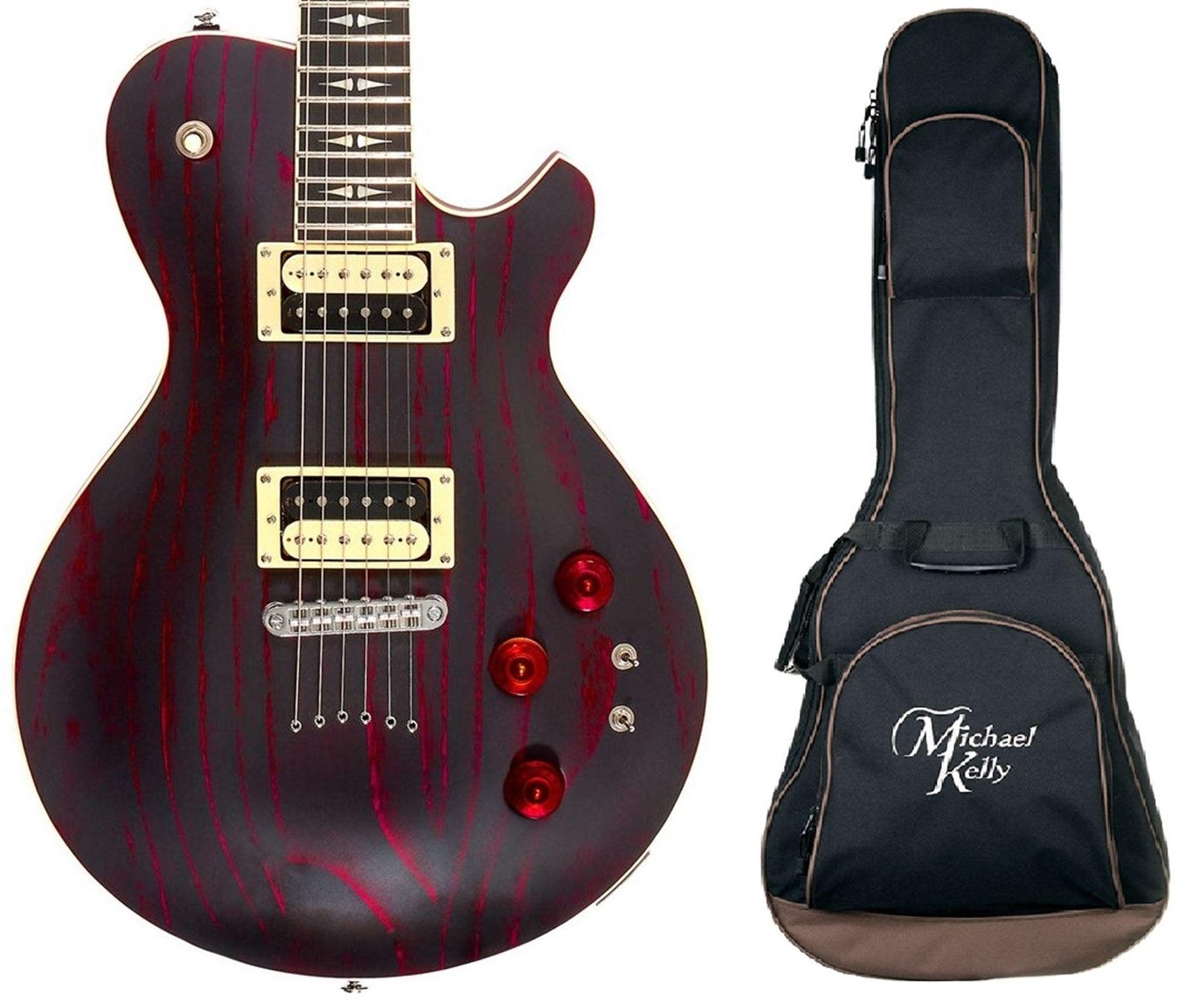 Michael Kelly Patriot Decree Open Pore Slim Transparent Red with Bag