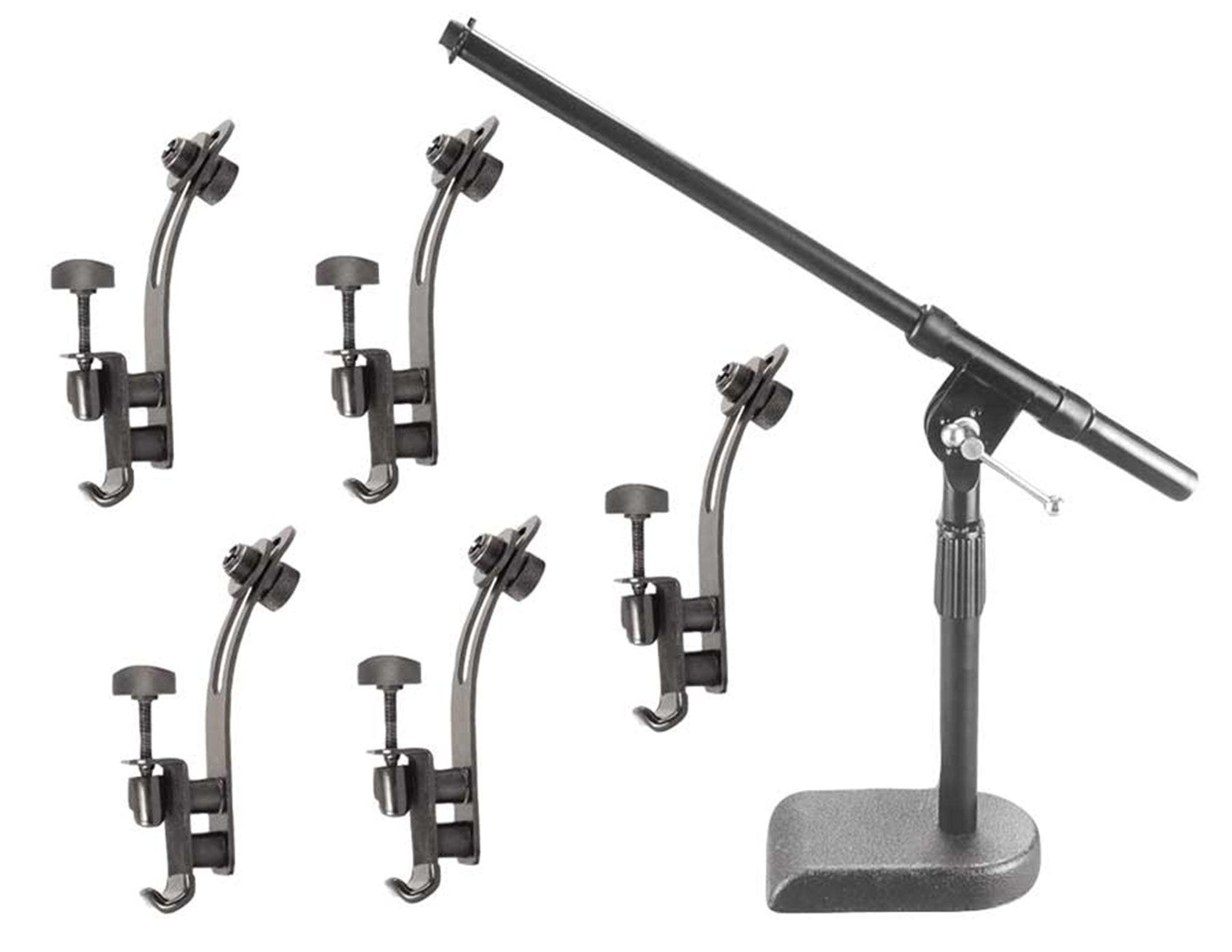 On Stage Drum Set Microphone Stand and Drum Clip Package