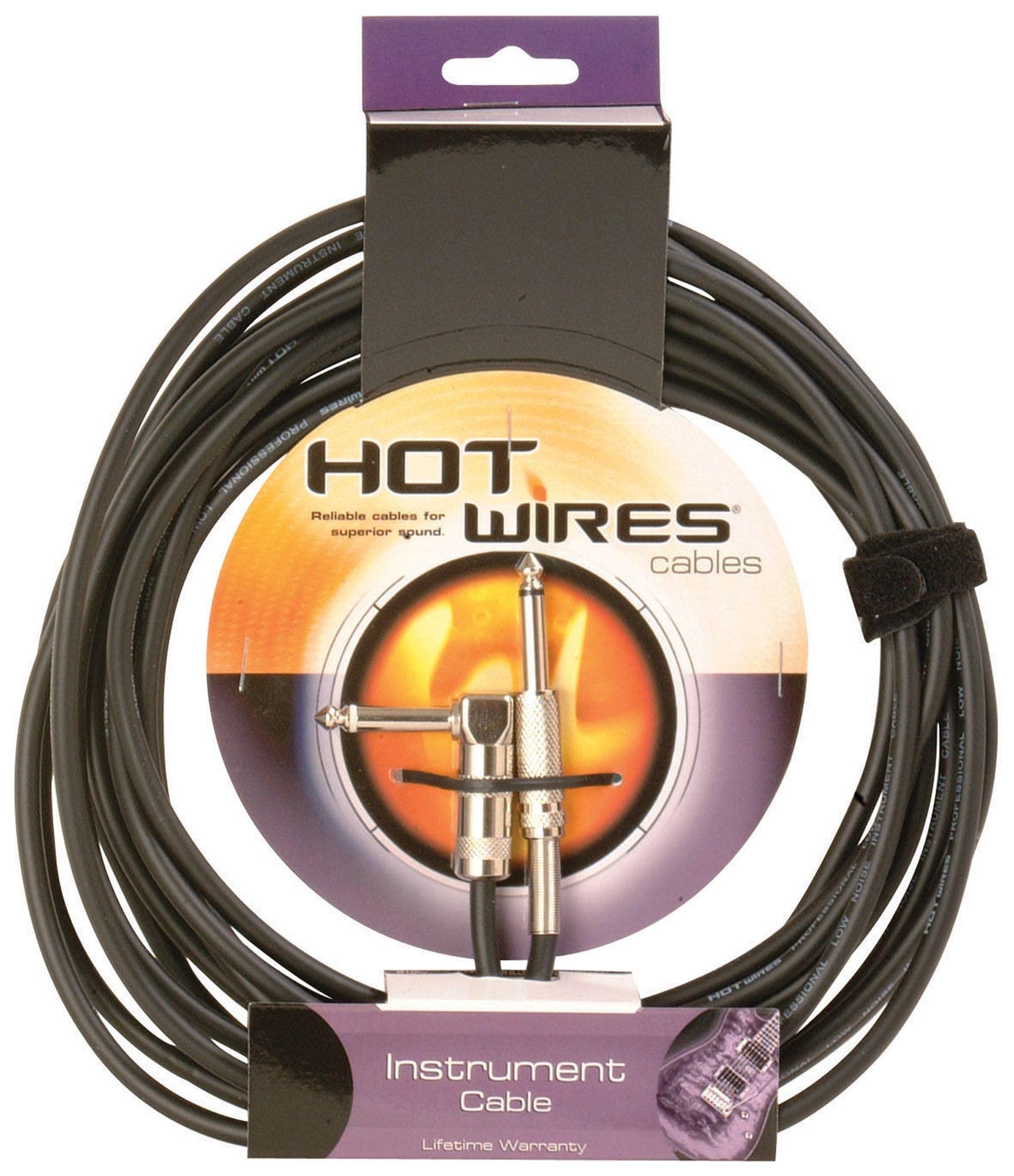Hot Wires Guitar Instrument Standard Cables with One Angled End