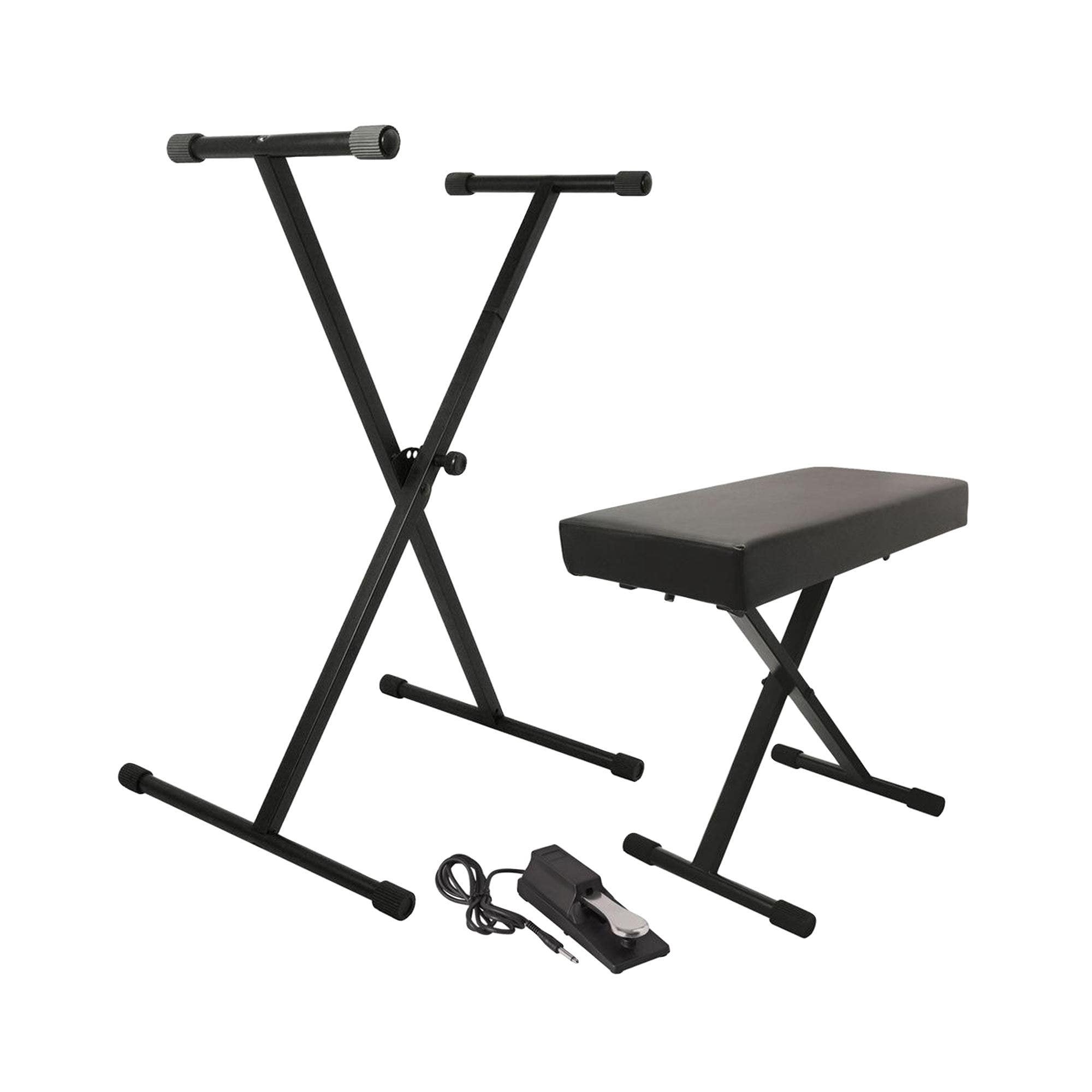 On Stage KPK6550 Keyboard Stand and Bench Pack with KSP100 Sustain