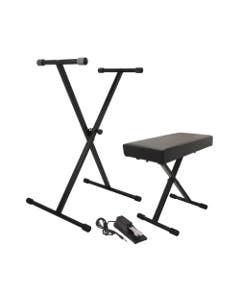 On Stage KPK6550 Keyboard Stand and Bench Pack with KSP100 Sustain