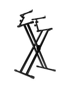 On Stage KS7292 Double-X Ergo Lok Keyboard Stand with 2nd Tier
