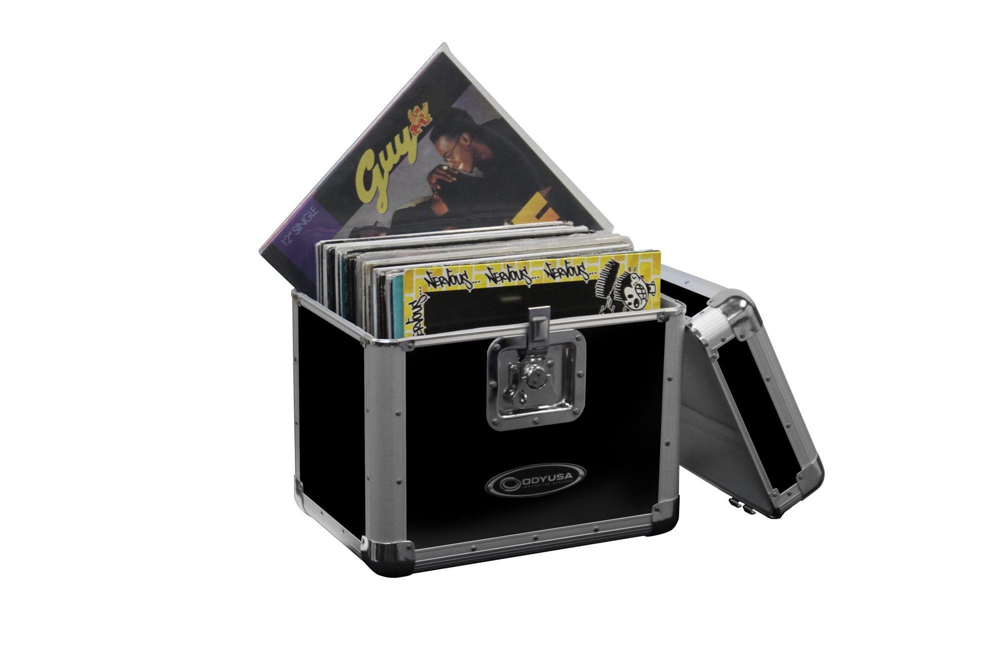Odyssey Krom KLP2BLK Stacking Lid LP Vinyl Record Case