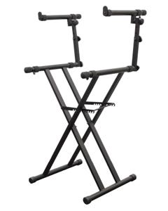Odyssey LTBXS2 Heavy Duty Dual Tier Folding DJ X Stand