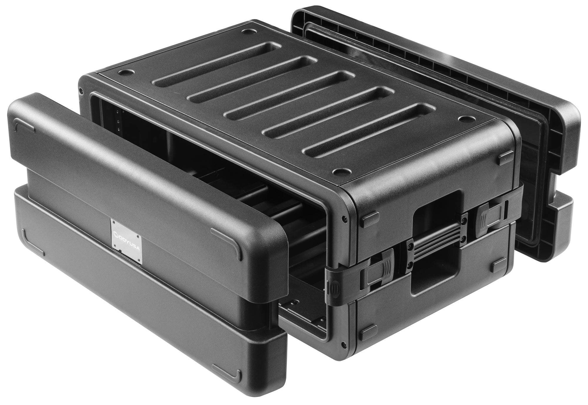Odyssey VR4SMIC4ZP Watertight 4U Rack Case with 4 Mic Compartments