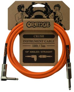 Orange Crush Instrument Cable 1/4" Straight to Angle
