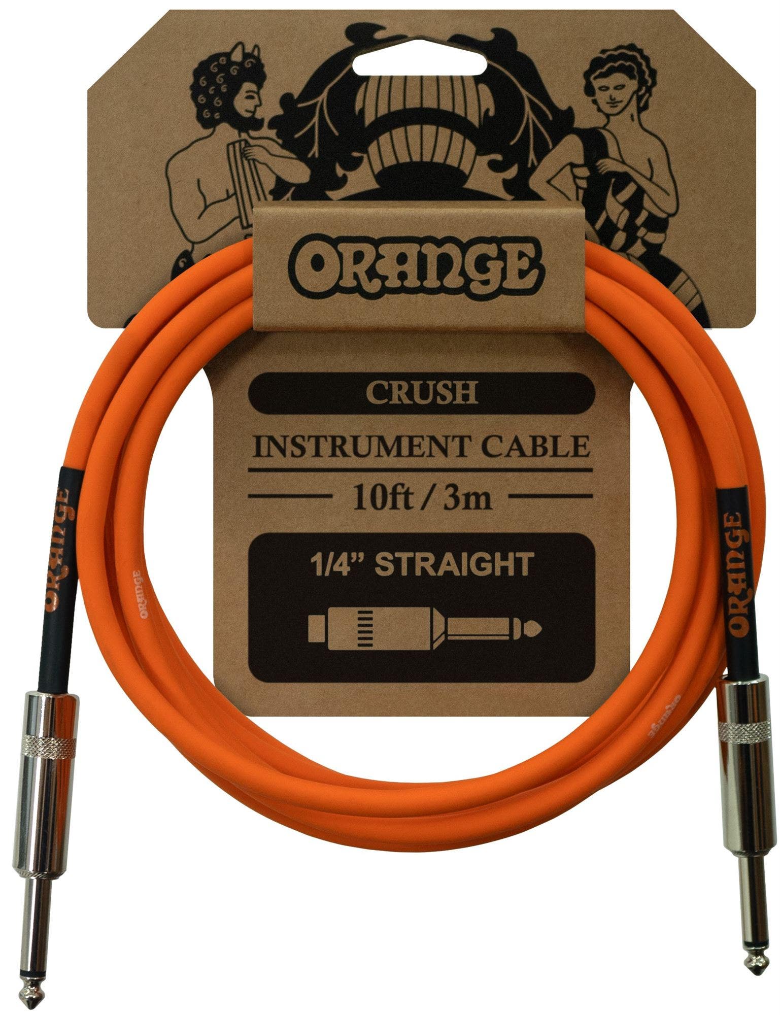 Orange Crush Instrument Cable 1/4" Straight to Straight