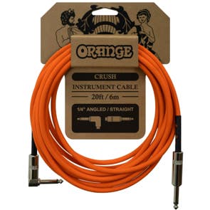 Orange Crush Instrument Cable 1/4 Straight to Angle 20 Feet