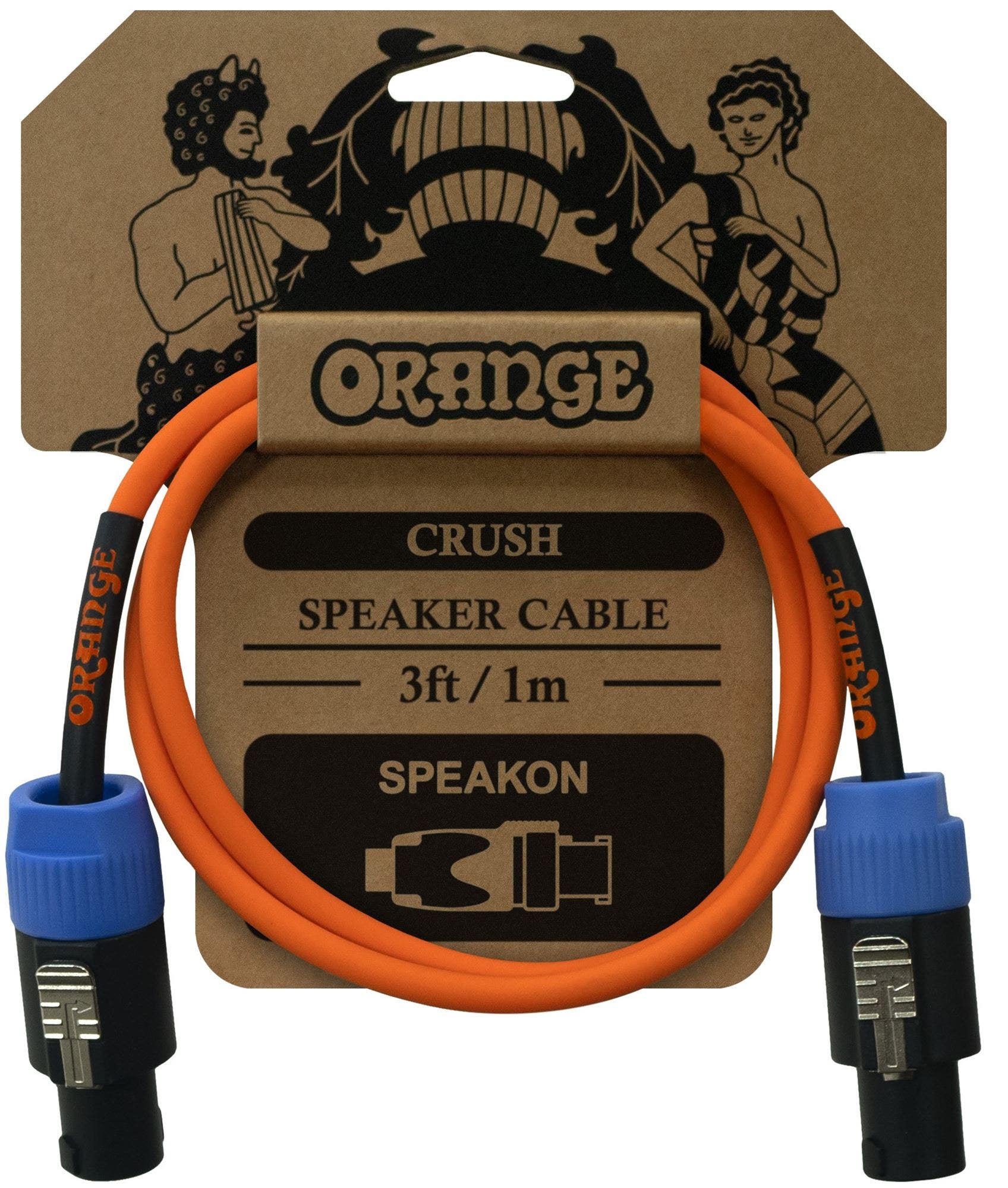 Orange Crush Speaker Cable Speakon to Speakon