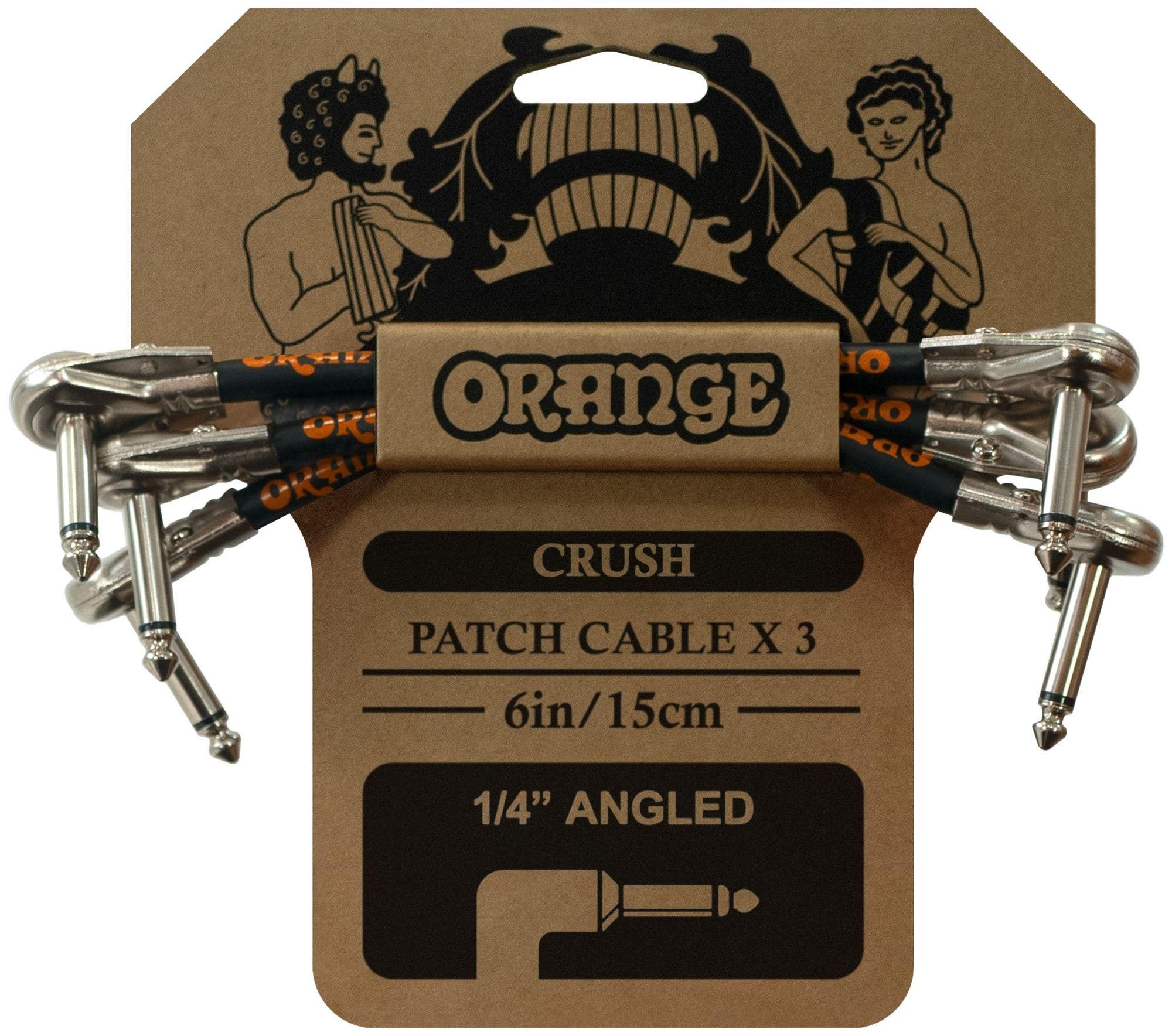 Orange Crush Patch Cable 6" 3 Pack