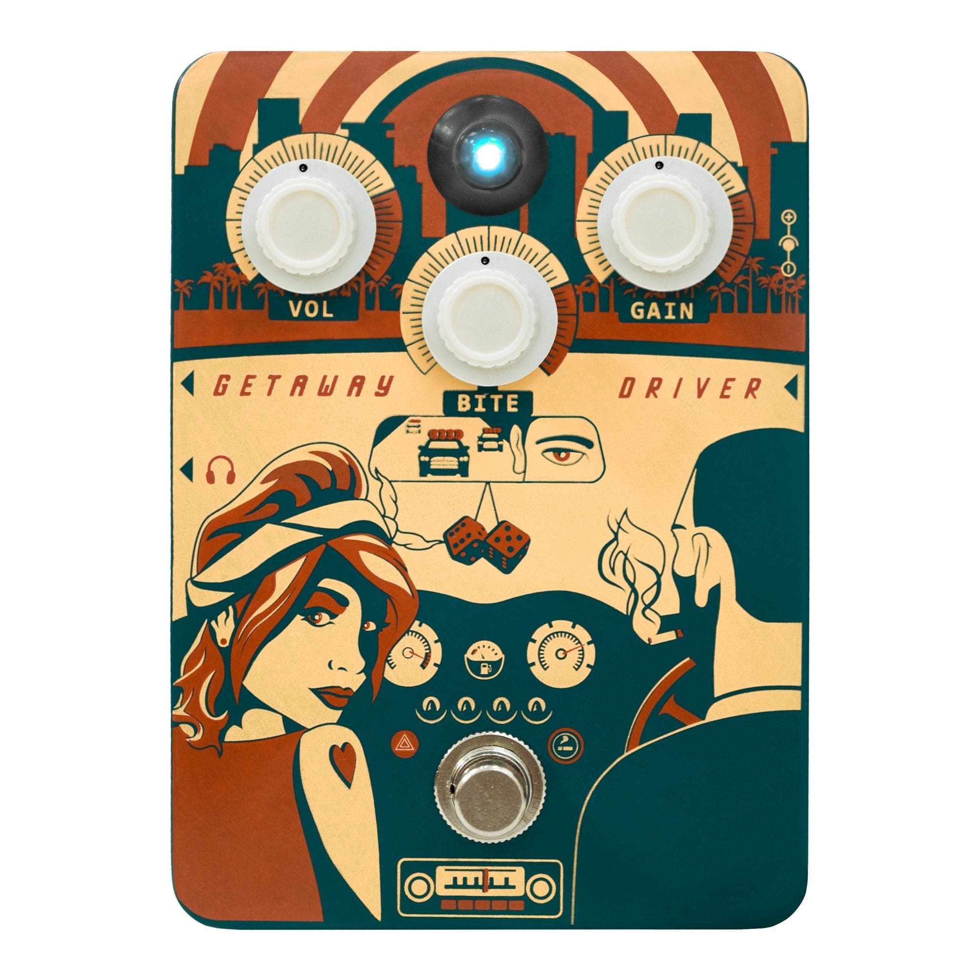 Orange Getaway Driver 70s Amplifier Simulator Distortion Pedal