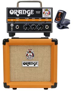 Orange Micro Dark Terror Amp with PPC108 Cabinet and Tuner