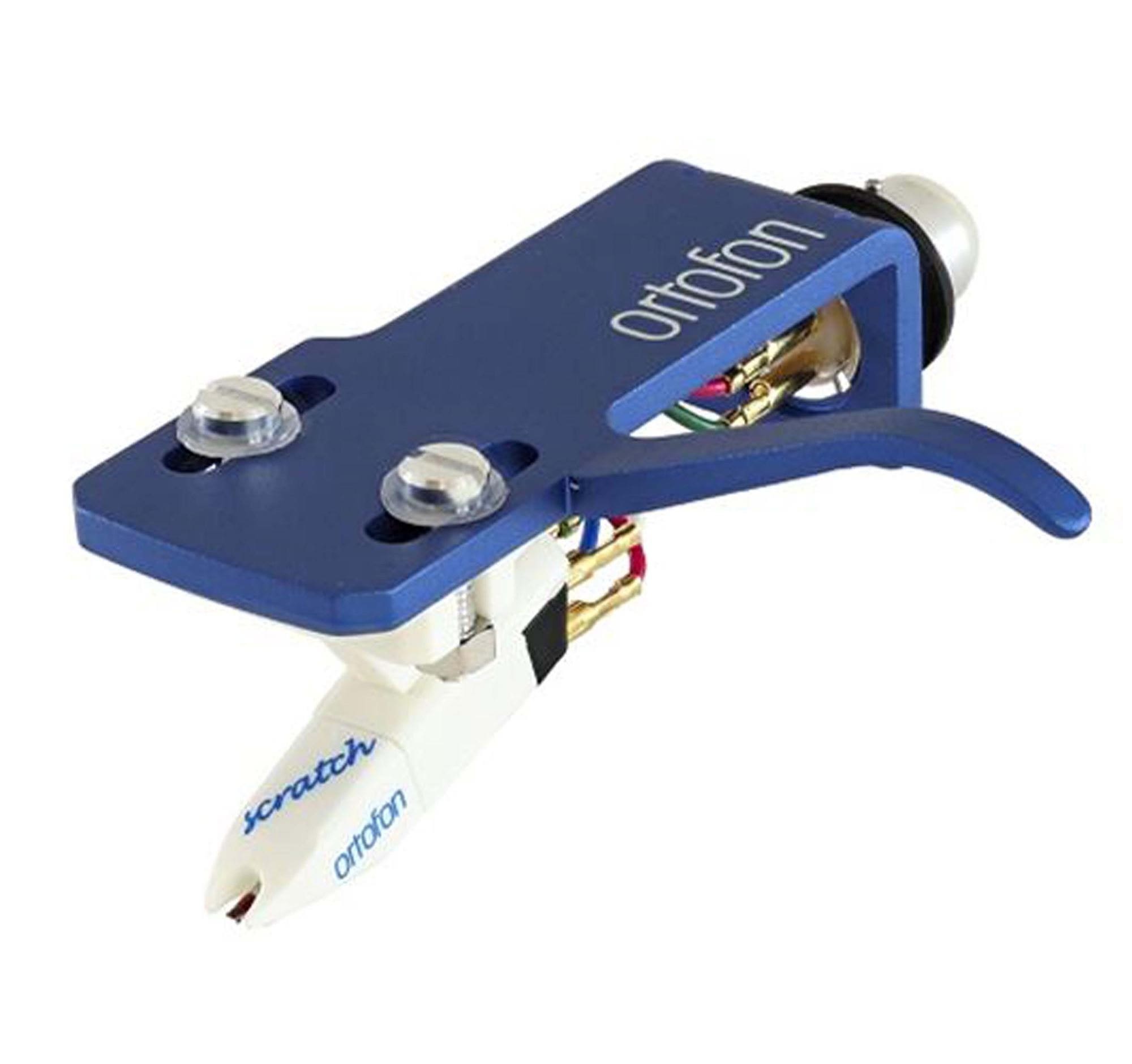 Ortofon OM Scratch White Pre-Mounted on SH-4 Blue