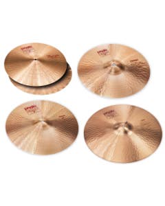Paiste 2002 Cymbal Set 2 with 15 HiHats 18 20 Crash and 22 Ride
