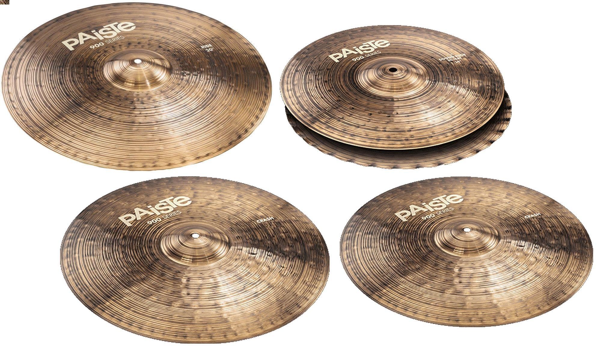 Paiste 900 Cymbal Set 14 Sound Edge HH/19 Crash/20 Ride Free 17 Crash