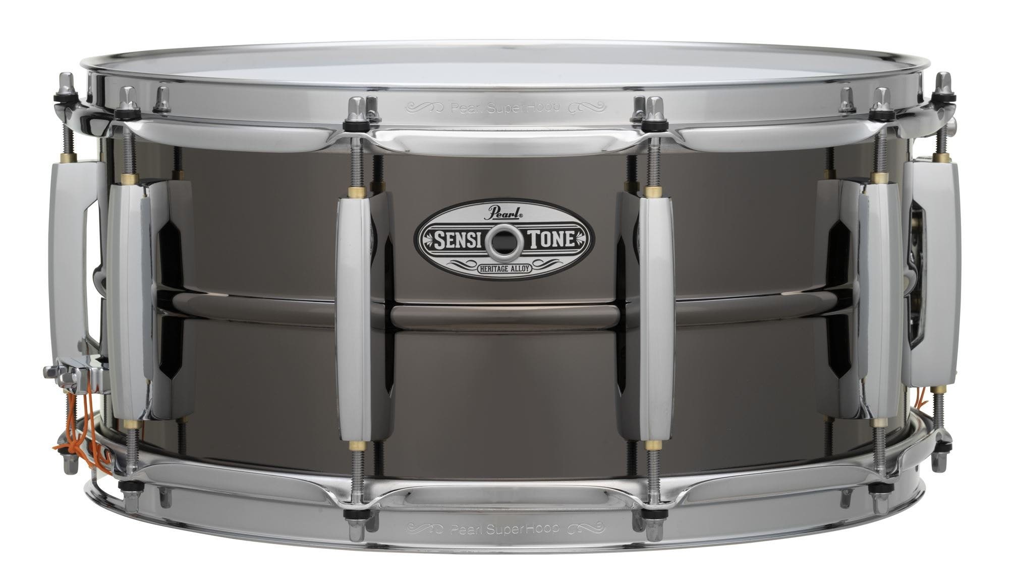 Pearl Sensitone Heritage Alloy Snare Drum Black Nickel over Brass