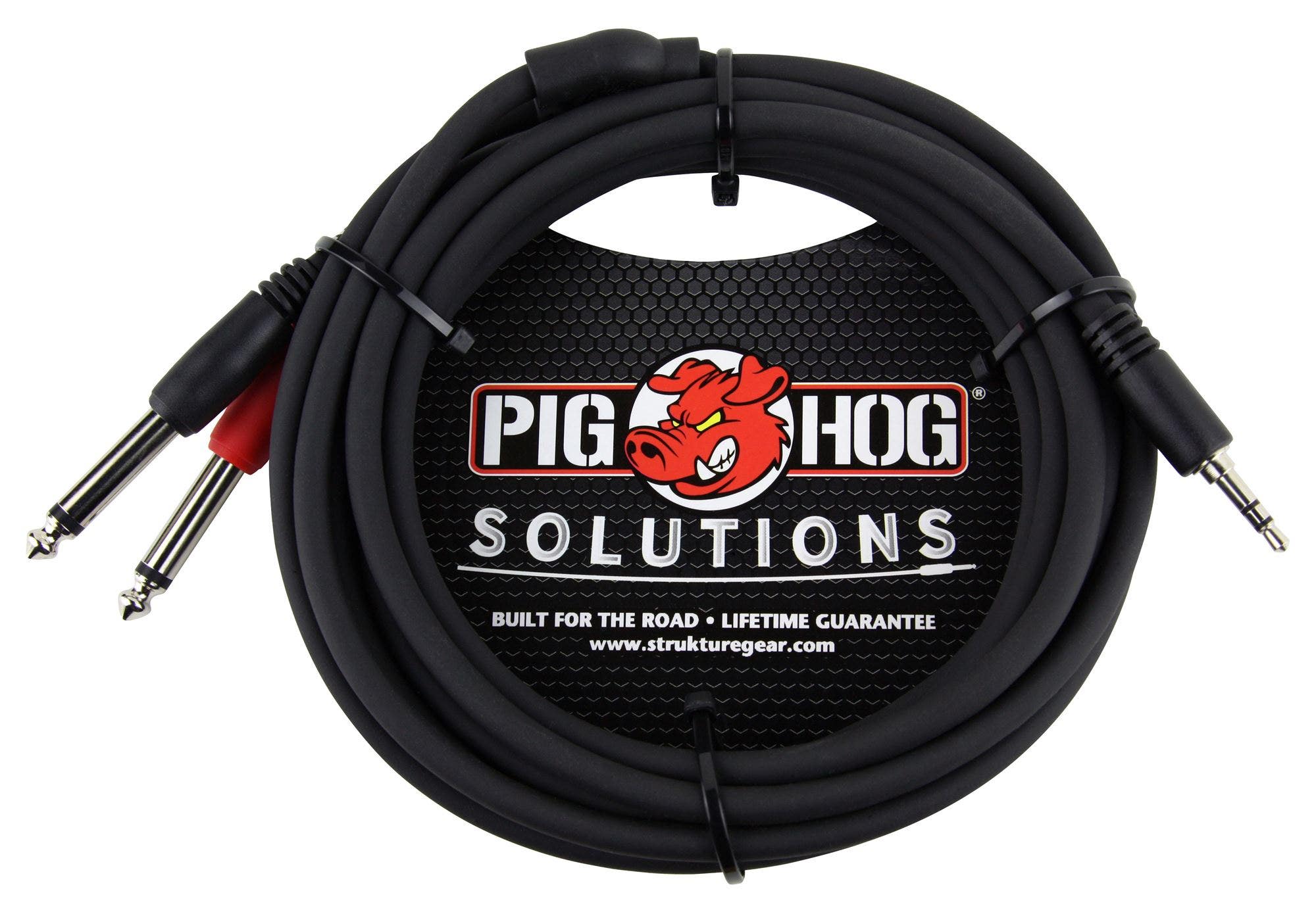 Pig Hog Solutions 3.5mm to Dual 1 4 Inch Stereo Breakout Cable