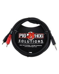 Pig Hog Solutions 3.5mm to Dual RCA Stereo Breakout Cable