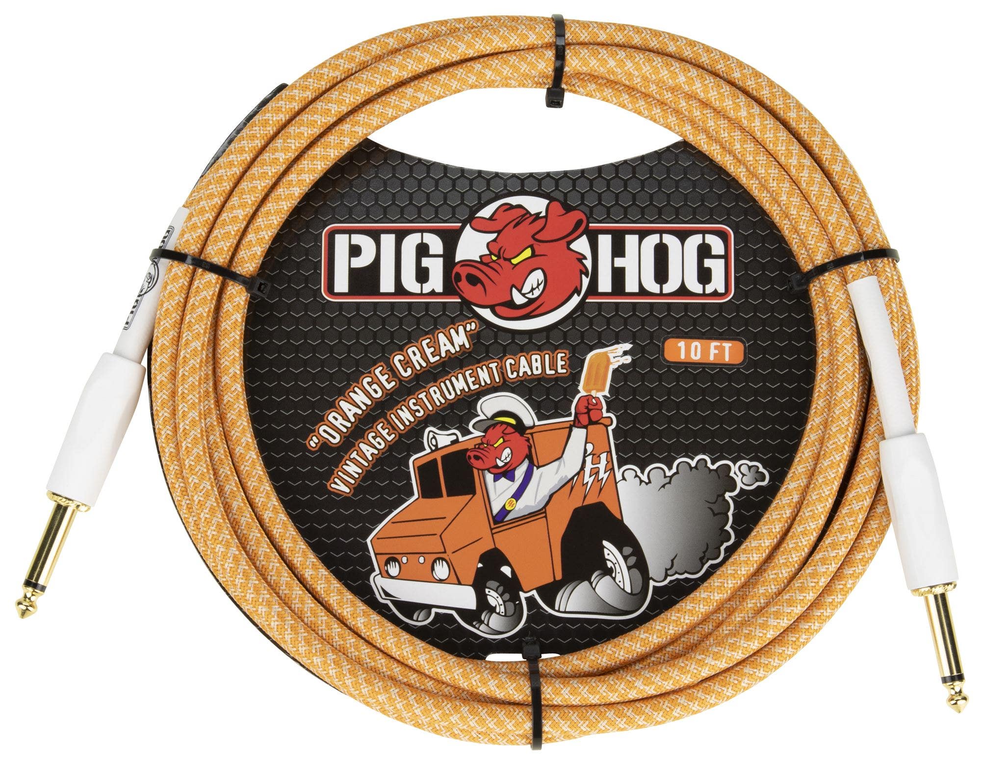 Pig Hog Instrument Cable 10 Foot Orange Creme