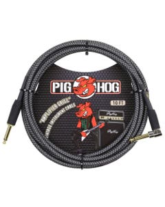 Pig Hog PCH20AGR Amplifier Grill Instrument Cable Right Angle 20 Foot