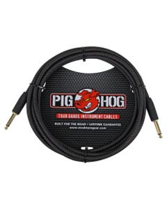Pig Hog PCH10BK Black Woven Instrument Cable 10 foot