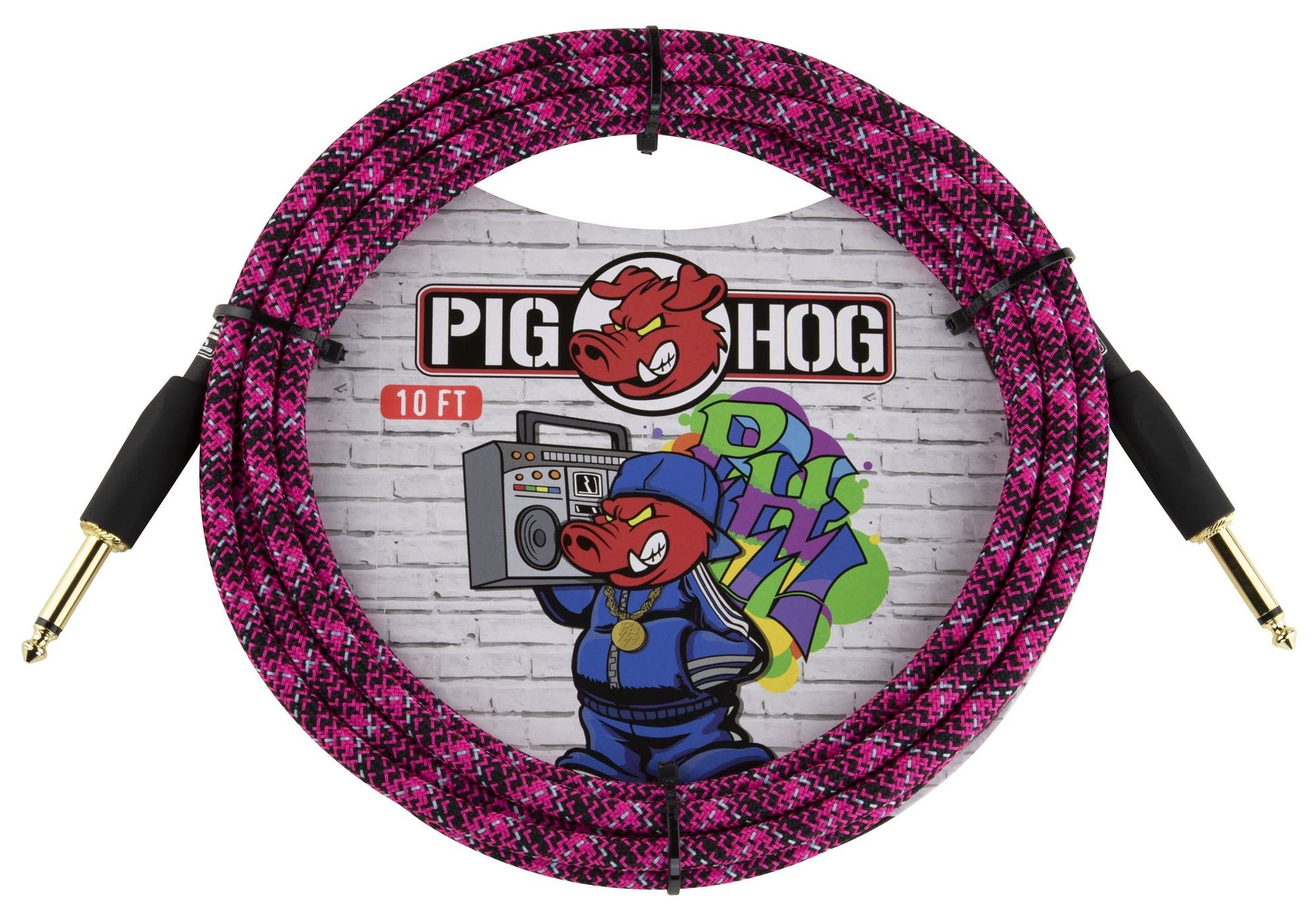 Pig Hog PCH10GPK Instrument Cable Pink Graffiti 10'