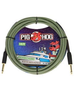Pig Hog PCH10JGR Instrument Cable Jamaican Green 10 Feet