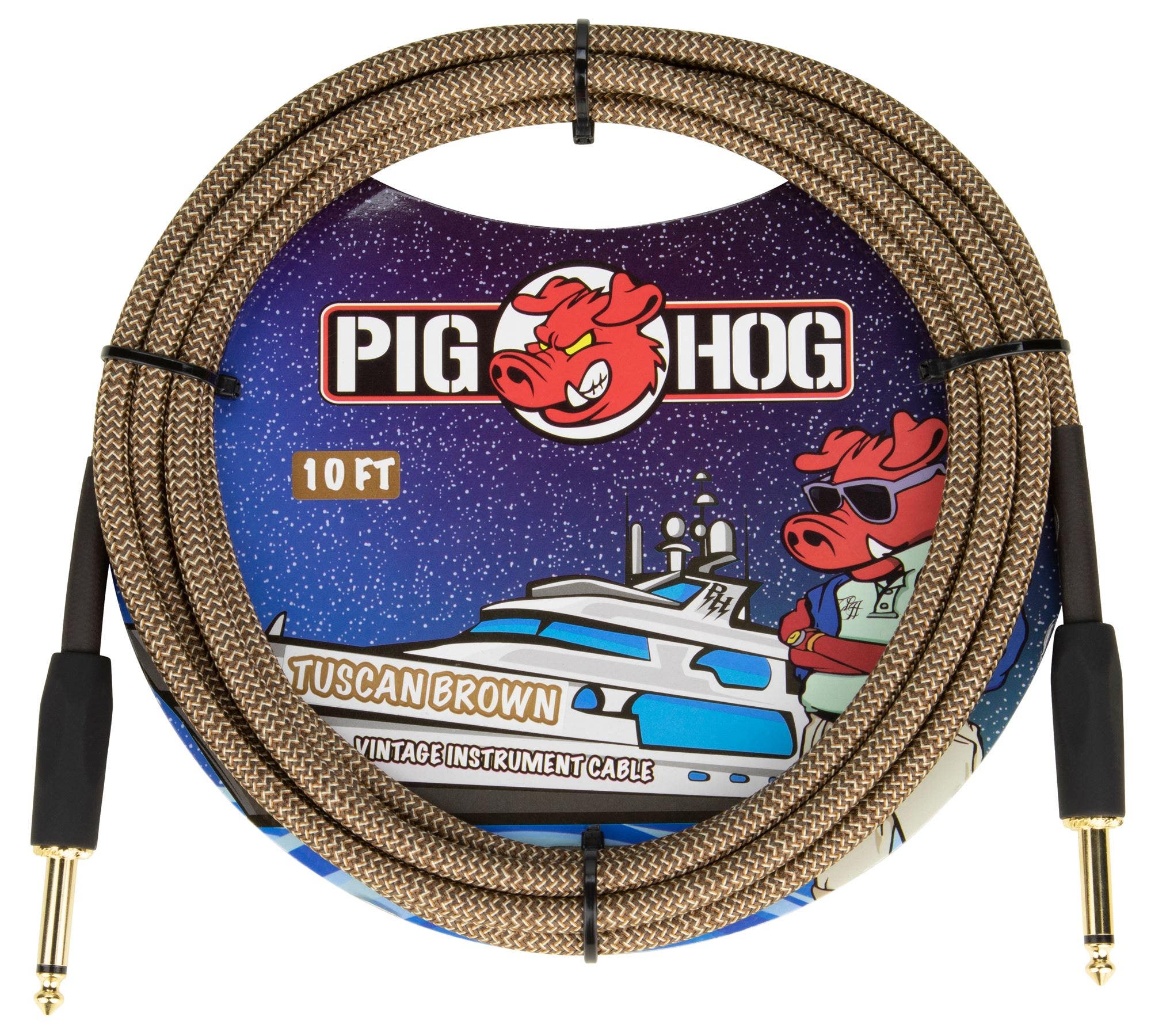 Pig Hog PCH10TBR Instrument Cable Tuscan Brown 10 Feet