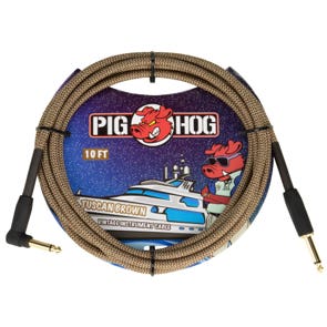 Pig Hog PCH10TBRR Instrument Cable Right Angle Tuscan Brown 10 Feet
