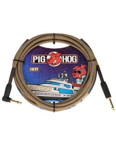 Pig Hog PCH10TBRR Instrument Cable Right Angle Tuscan Brown 10 Feet