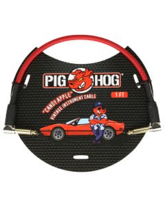 Pig Hog Candy Apple Red Right Angled Patch Cable 1 Foot