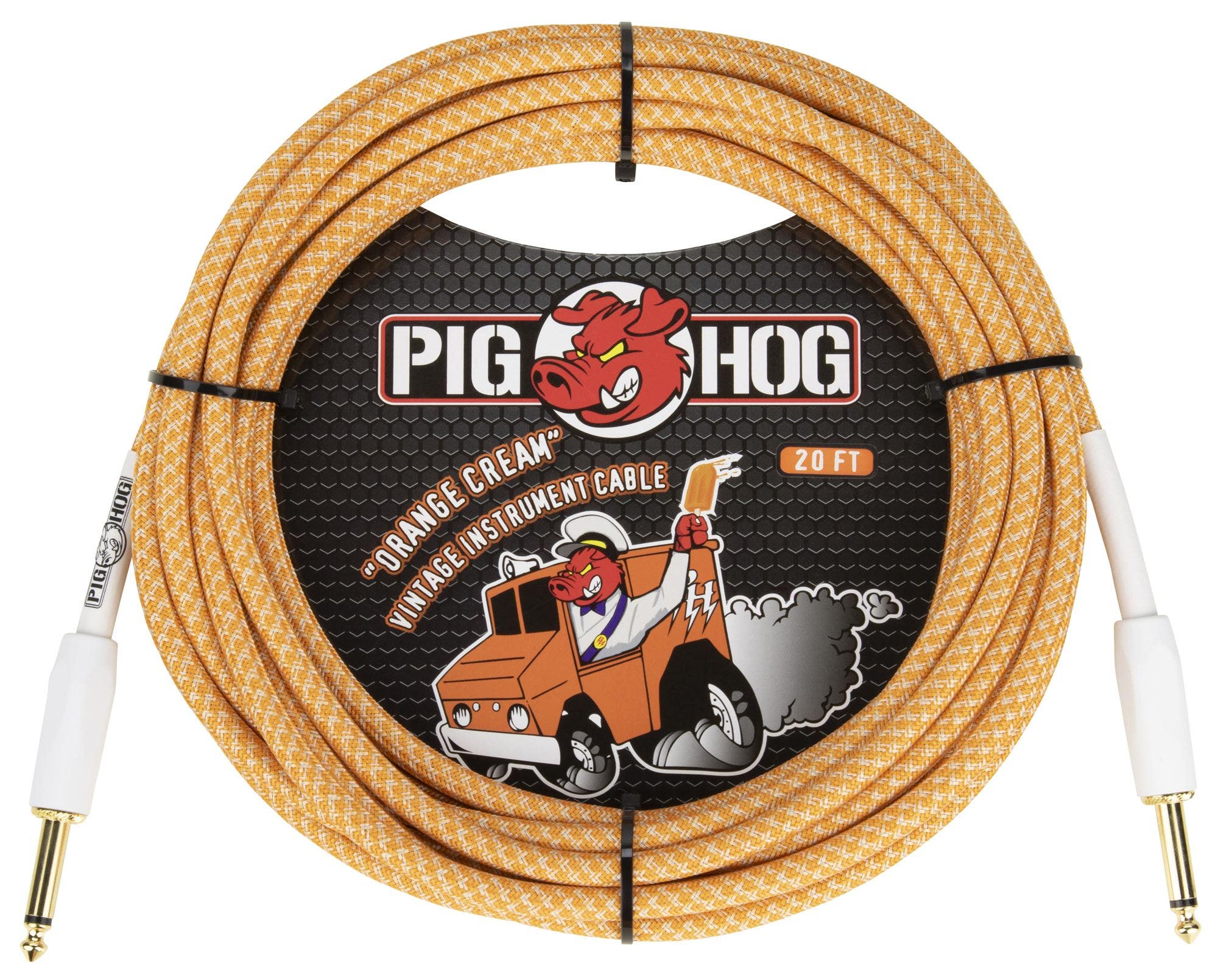 Pig Hog Instrument Cable 20 Foot Orange Creme