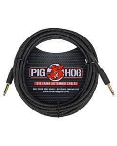 Pig Hog PCH20BK Black Woven Instrument Cable 20 foot