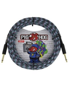 Pig Hog PCH20GBL Instrument Cable Blue Graffiti 20'