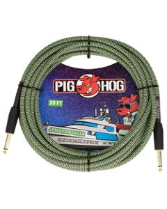 Pig Hog PCH20JGR Instrument Cable Jamaican Green 20 Feet