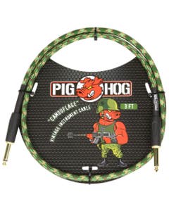 Pig Hog Camouflage Patch Cable 3 Foot