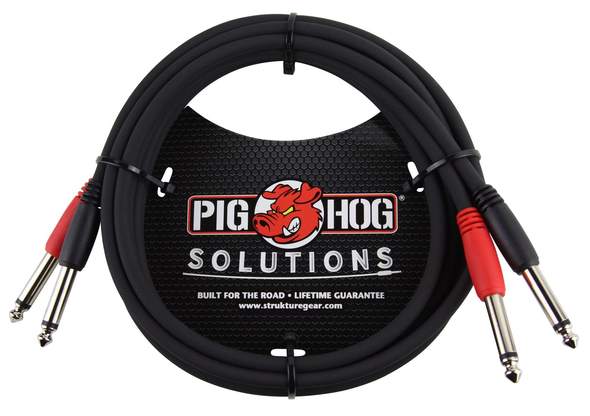 Pig Hog Solutions PD-21410 Dual 1/4 inch Mono Cable 10 foot