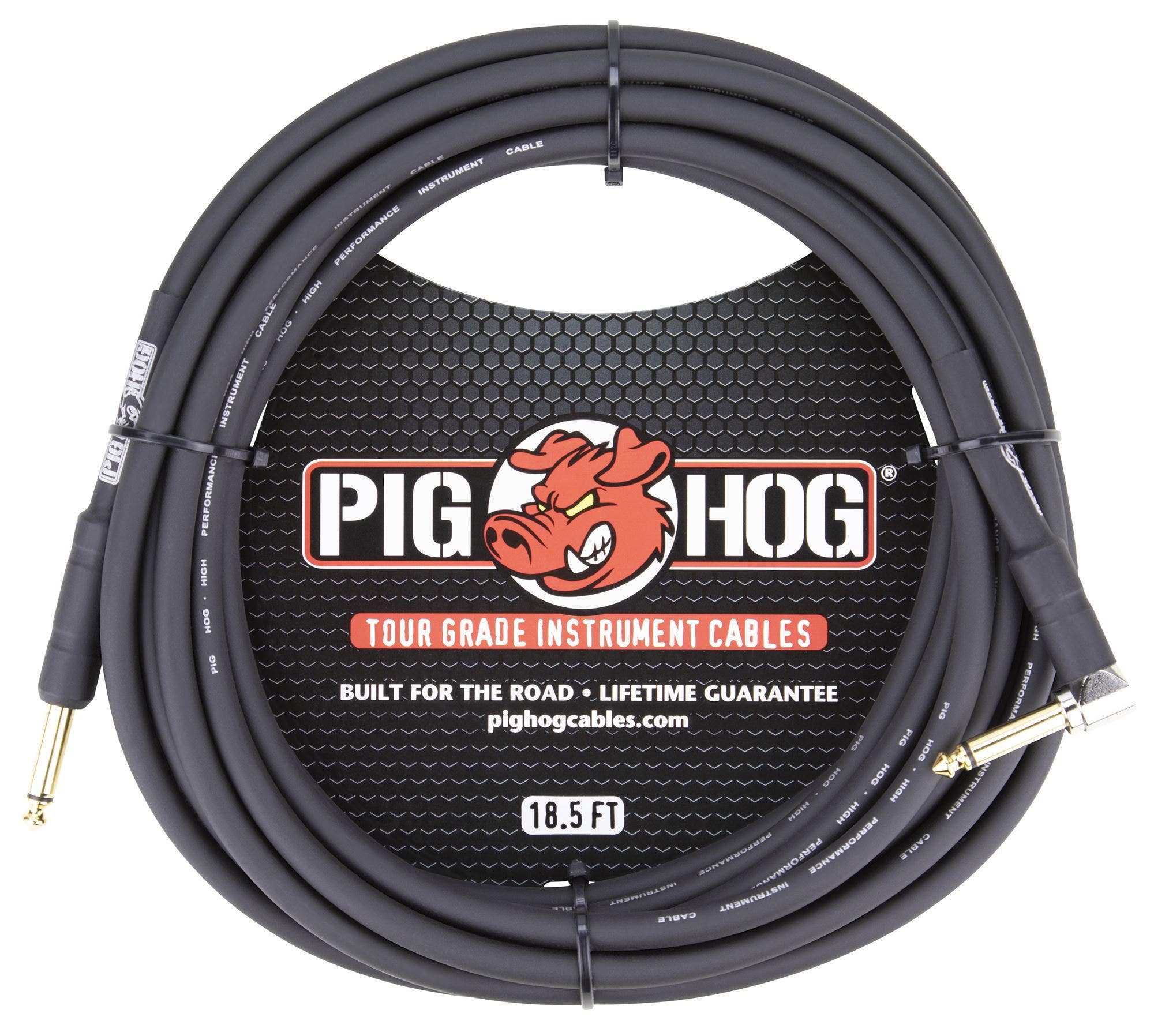 Pig Hog PH18R Right Angle Instrument Cable 18 Feet