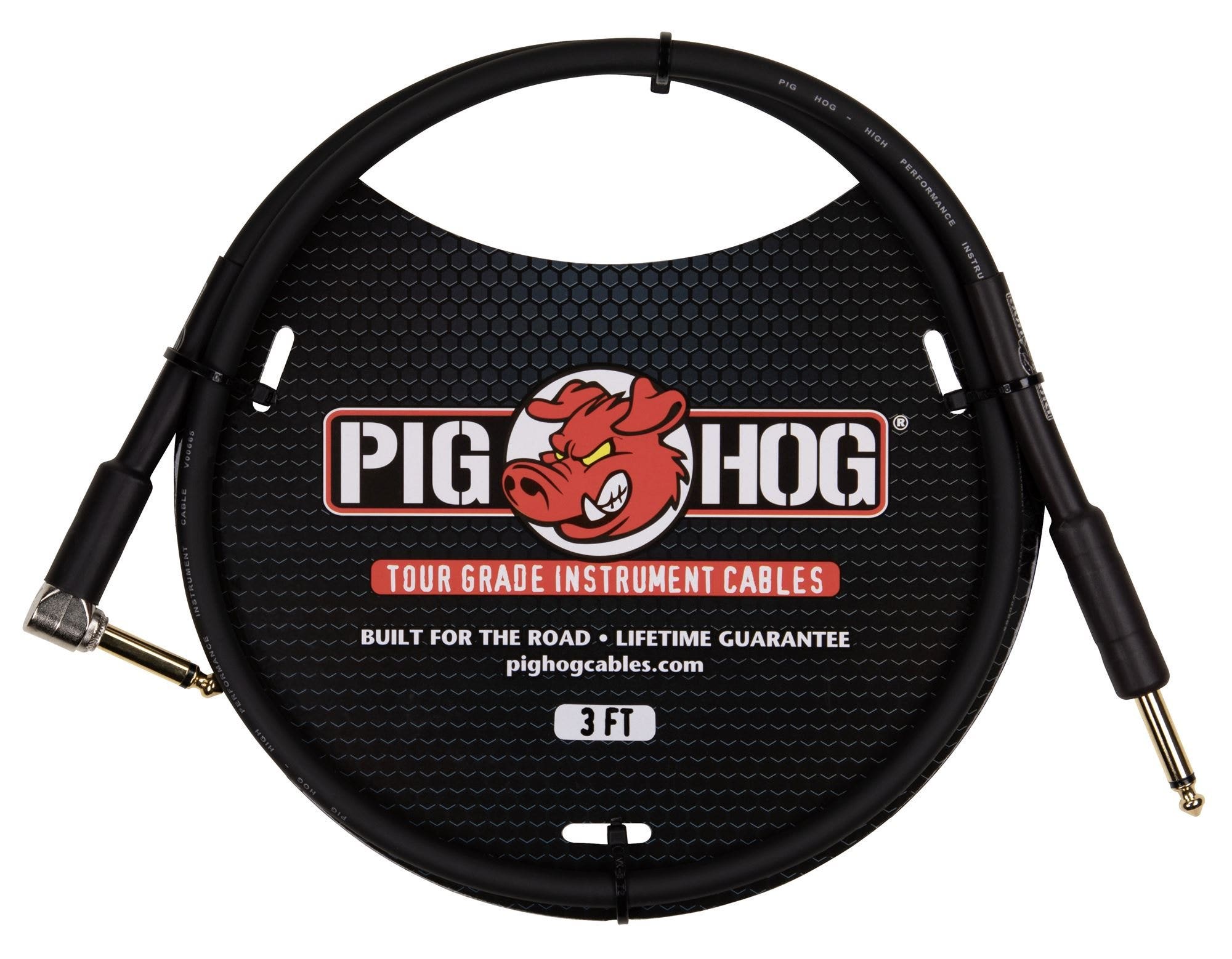 Pig Hog PH3R Instrument Cable 3' Right Angle