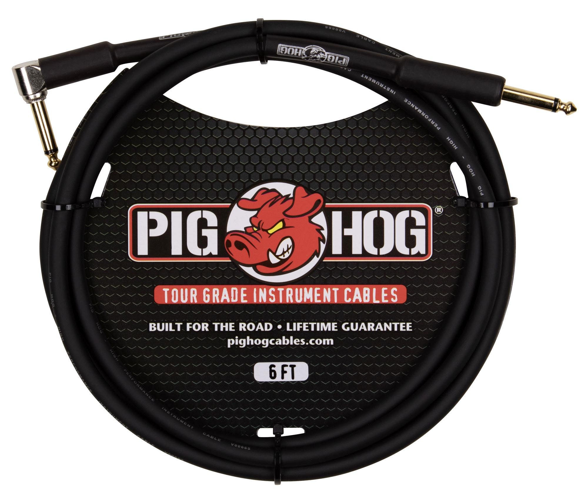 Pig Hog PH6R Instrument Cable 6' Right Angle